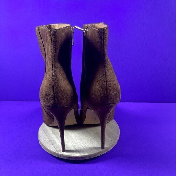 Jessica Simpson Women's Brown Chelsia Microsuede Ankle Boots Shoe Size 10-NEW - Picture 4 of 10